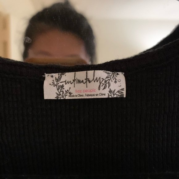 Free People Intimately Black Tie Tank - Picture 3 of 5